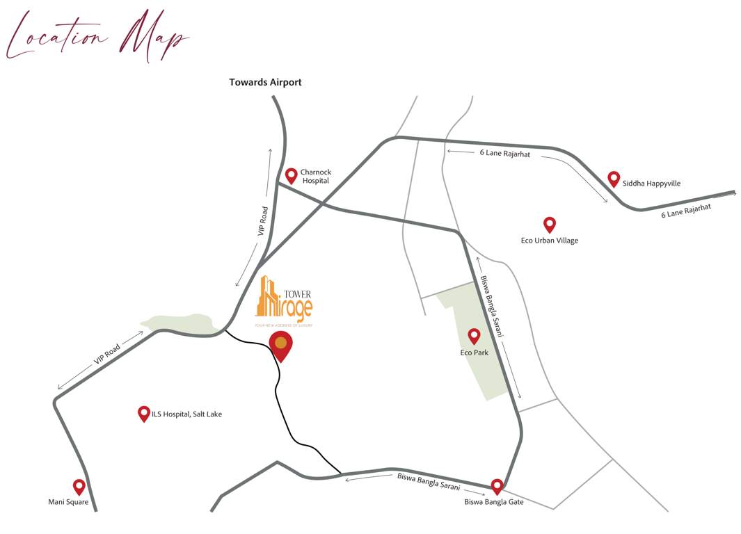  mirage tower Location Plan