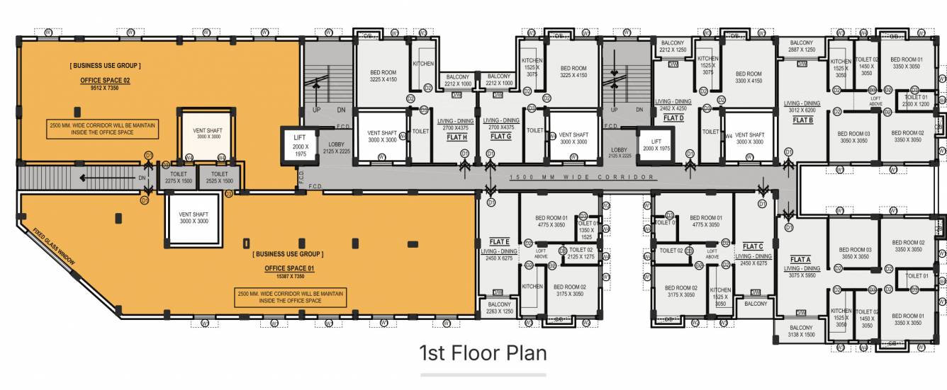  pushpakalay Tower A Cluster Plan for 1st Floor