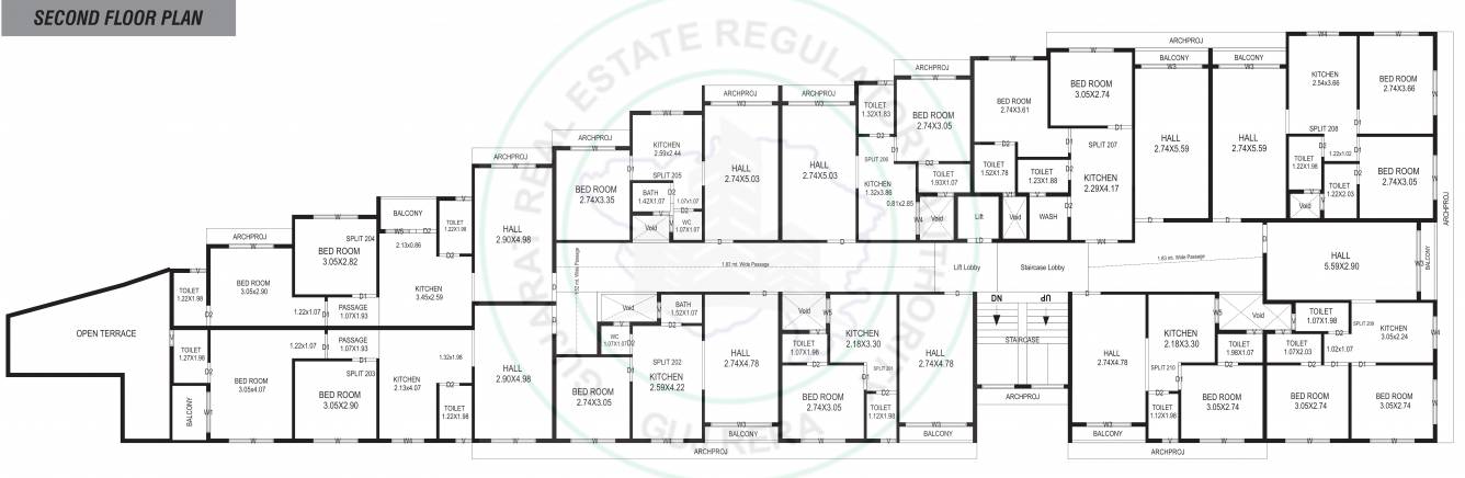shree dwarkadhish arcade Tower A Cluster Plan for 2nd Floor