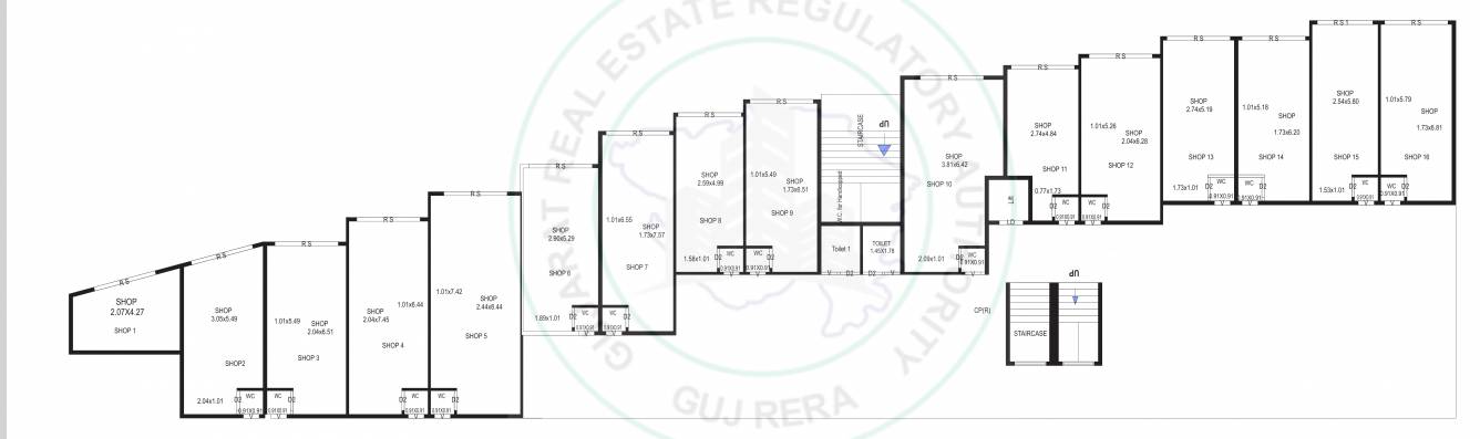 shree dwarkadhish arcade Tower A Cluster Plan for ground Floor