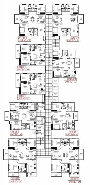  vanam Tower 1 Cluster Plan from 1st to 32th Floor