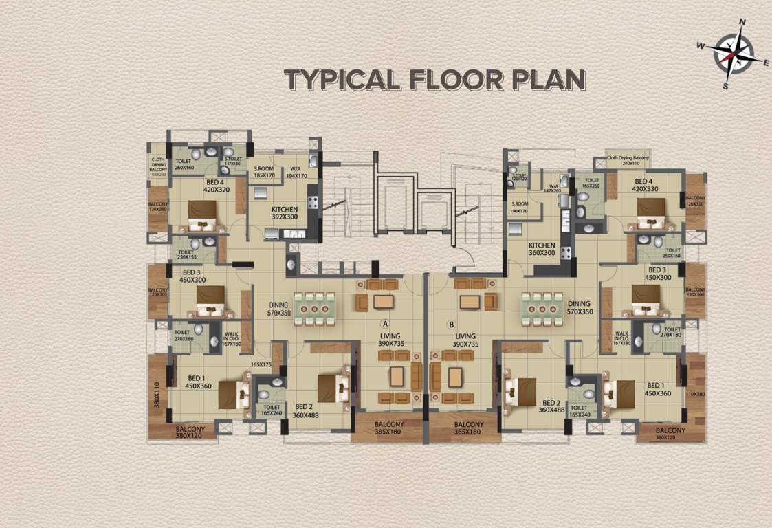  the one Block A ,B Cluster Plan from 1st to 11th Floor