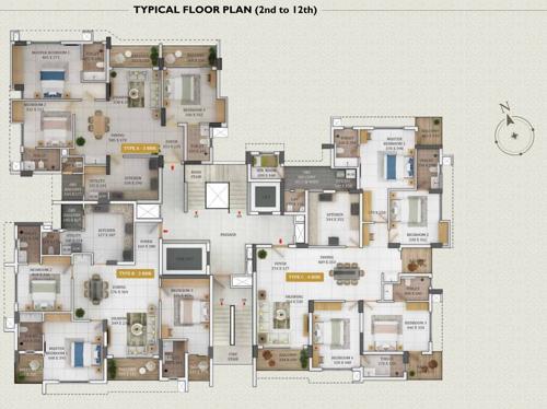 Zest Cluster Plan from 1st to 13th Floor zest Zest Cluster Plan from 1st to 13th Floor