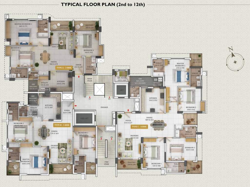  zest Zest Cluster Plan from 1st to 13th Floor