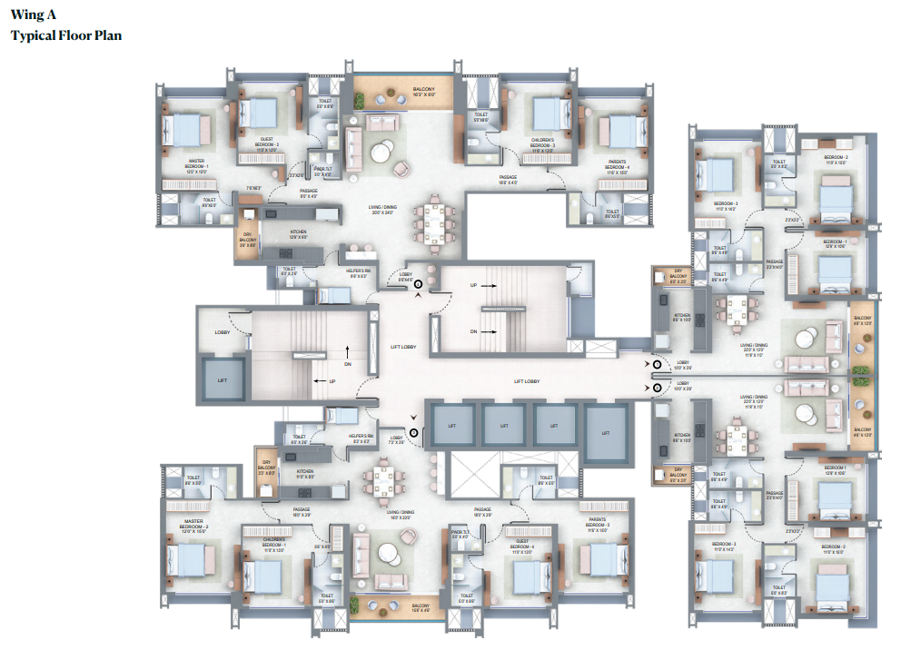  boulevard chembur wing a Tower A Cluster Plan
