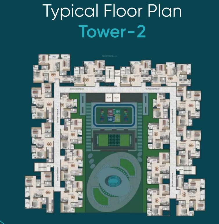 rhythm of rain Tower 2 Cluster Plan from 2nd to 14th Floor
