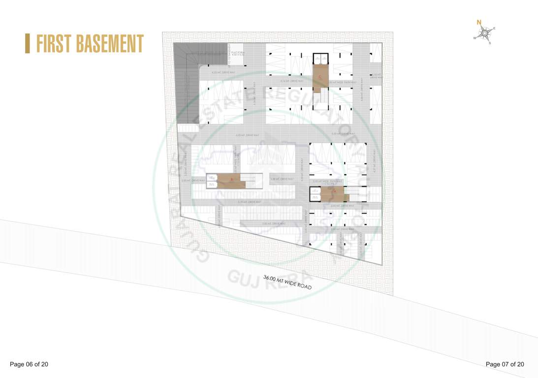  ved greens A, B & C Cluster Plan for 1 Basment Floor