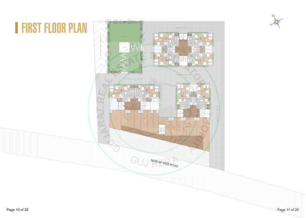  ved greens A, B & C Cluster Plan for 1st Floor