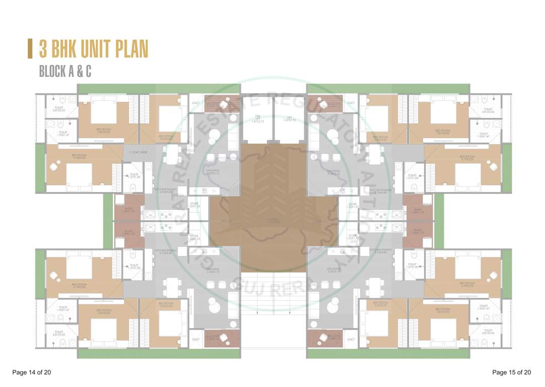  ved greens A & C typical Cluster Plan