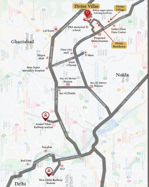  divine-homes-villas Location Plan