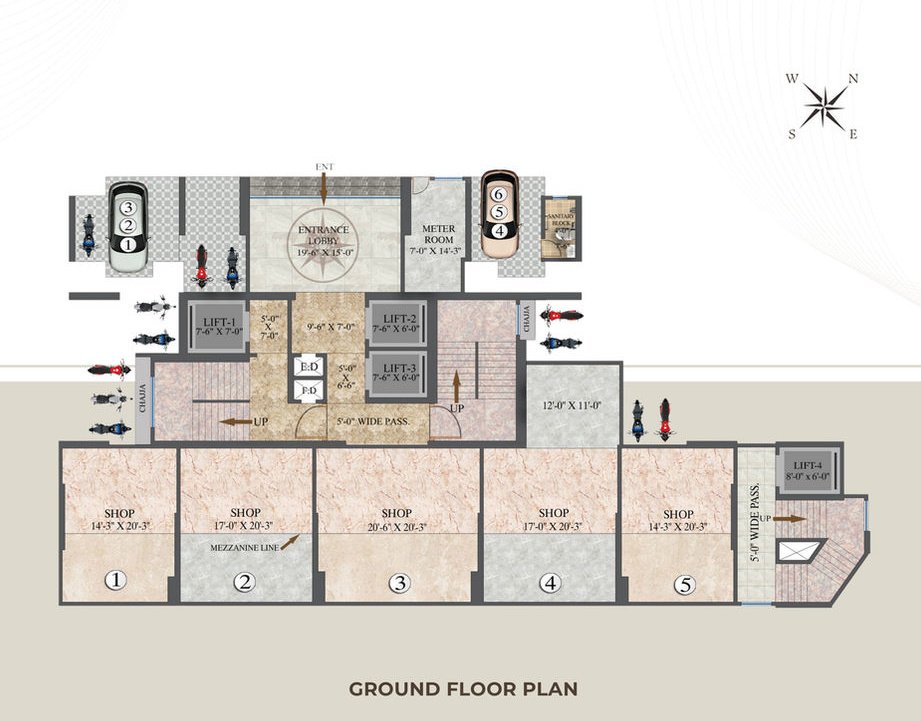  sky avenue Sky Avenue Cluster Plan for ground Floor