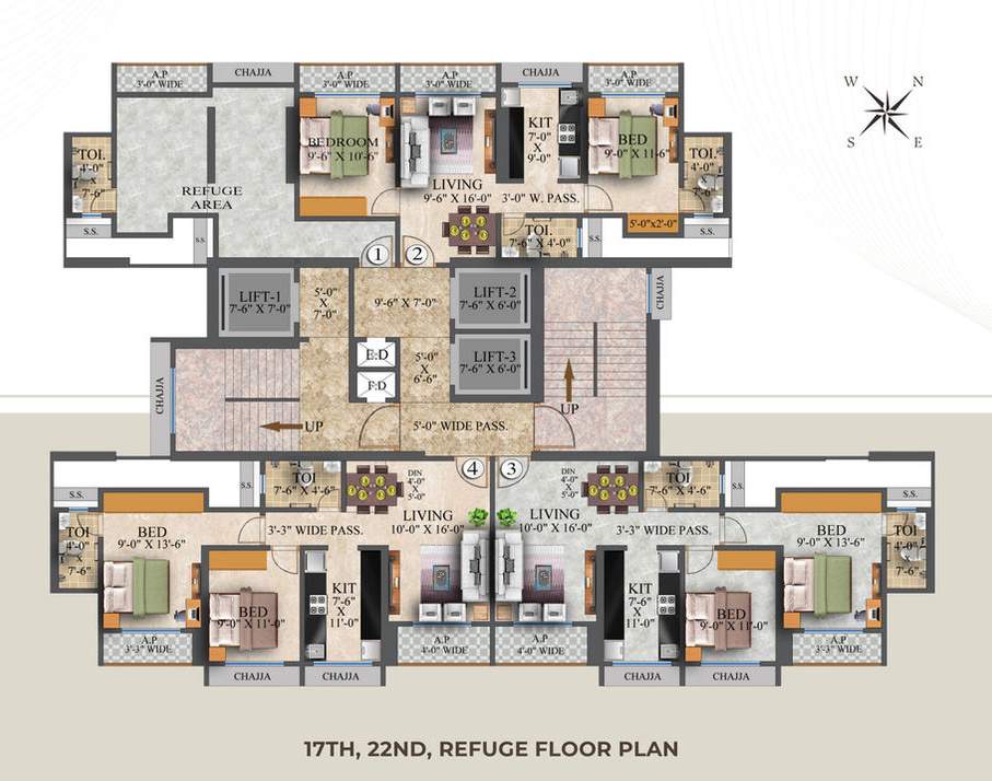  sky avenue Sky Avenue Cluster Plan from 17th to 22th Floor
