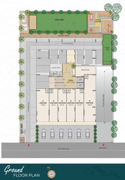  zankar-sanidhya Block A Ground Cluster Plan