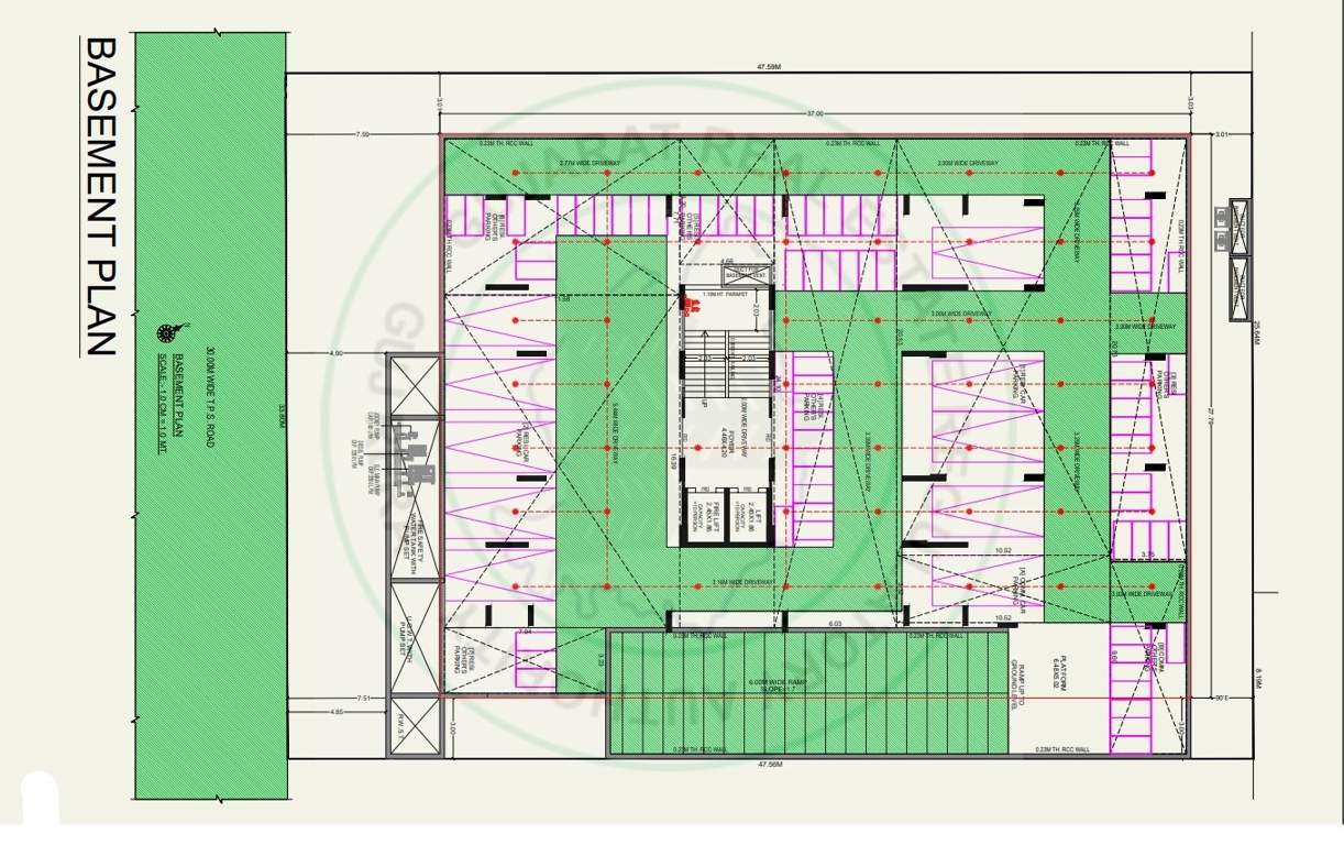  zankar sanidhya Cluster Plan Basement