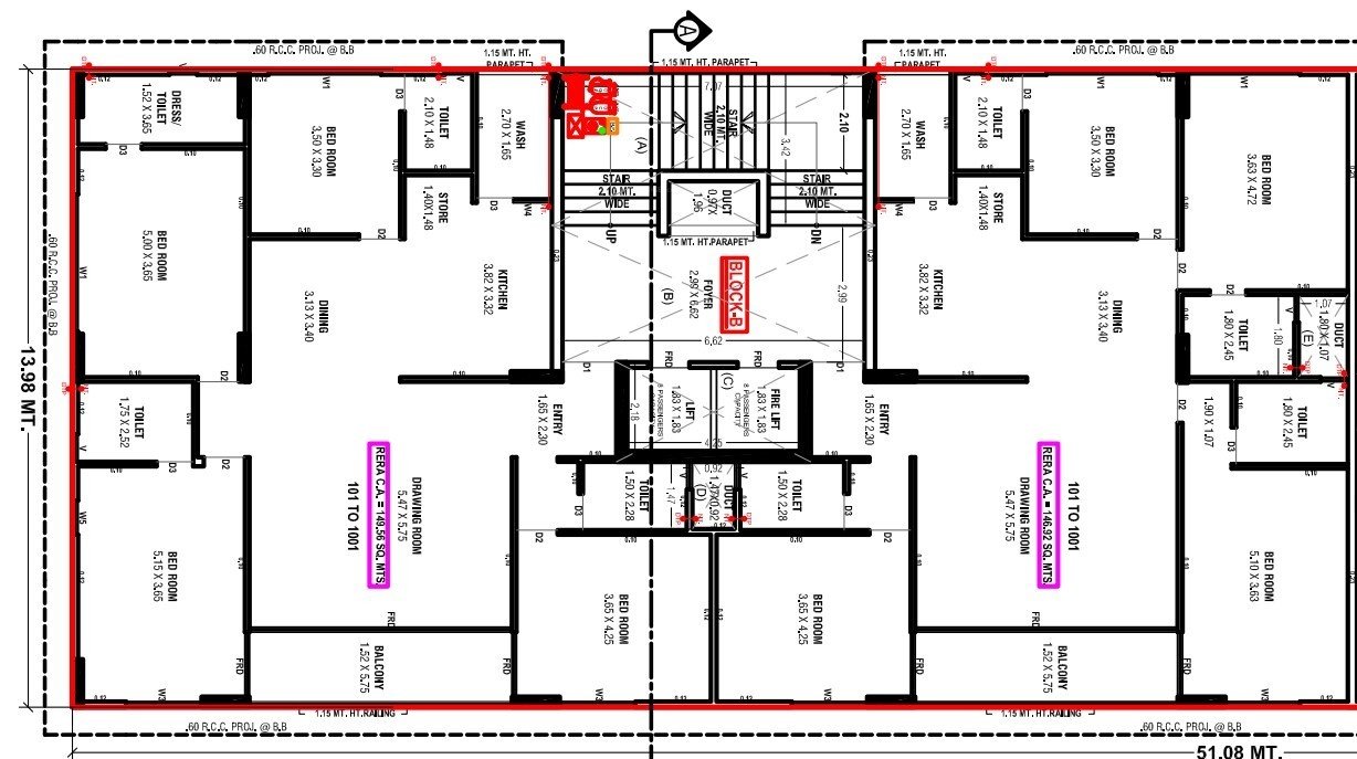  orium antaara Block B Cluster Plan from 1st to 10th Floor