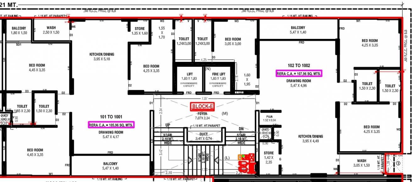  orium antaara Block E Cluster Plan from 1st to 10th Floor