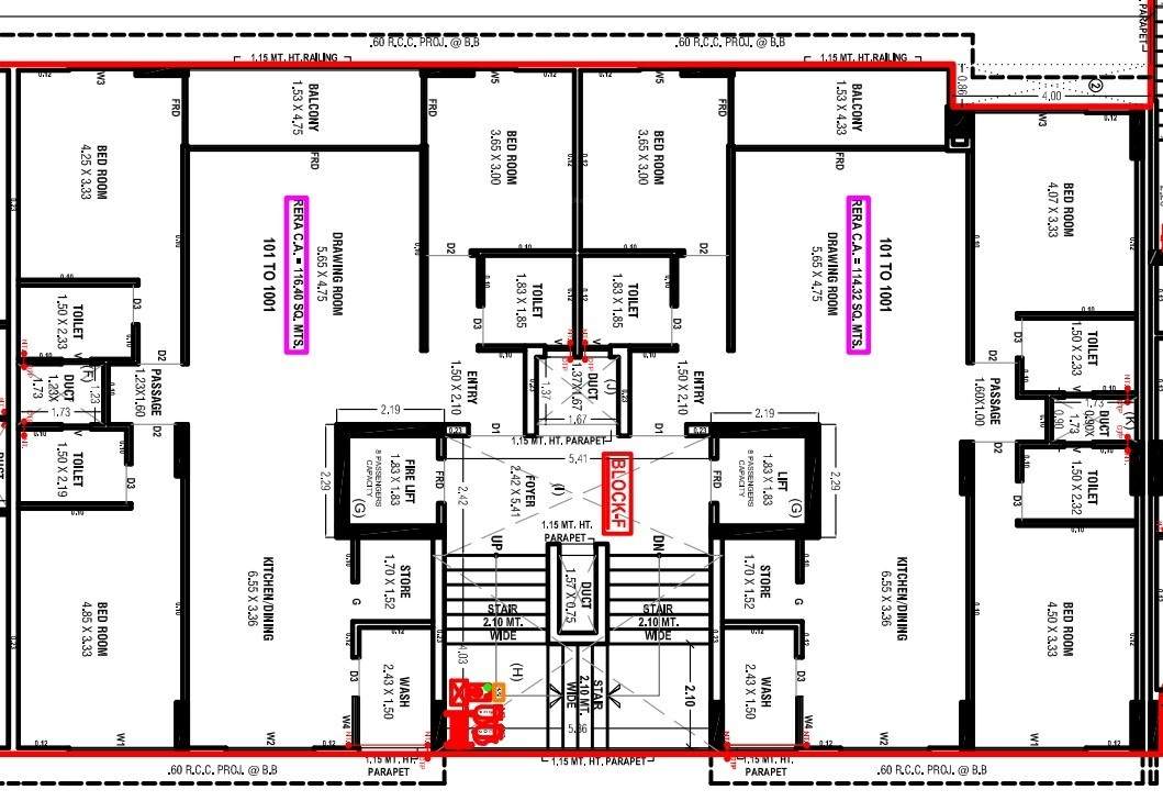  orium antaara Block F Cluster Plan from 1st to 10th Floor