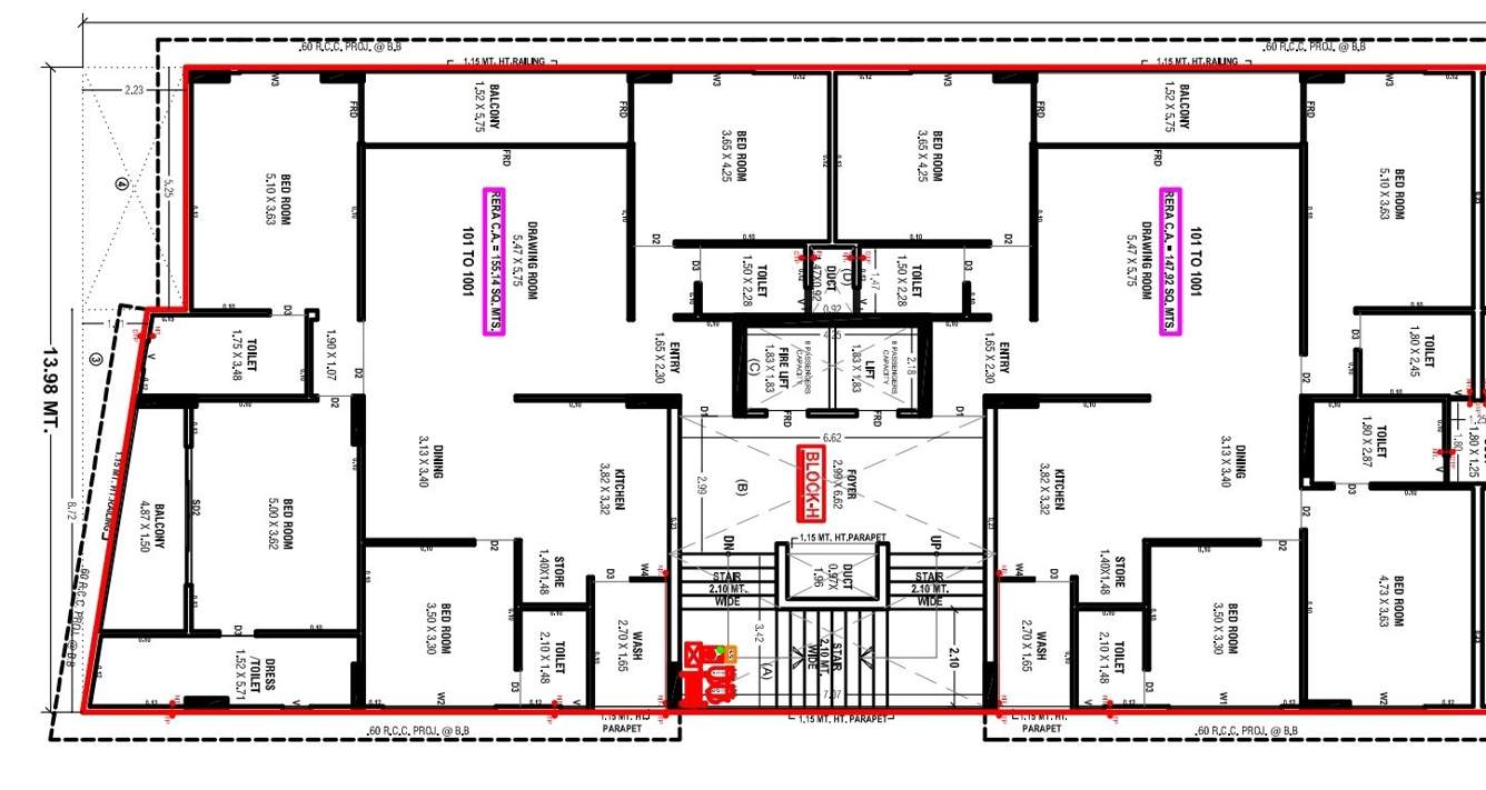  orium antaara Block H Cluster Plan from 1st to 10th Floor