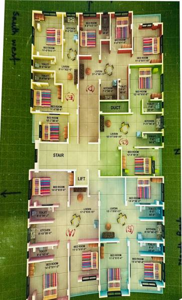  deb-housing Tower 1 Cluster Plan from 1st to 5th Floor