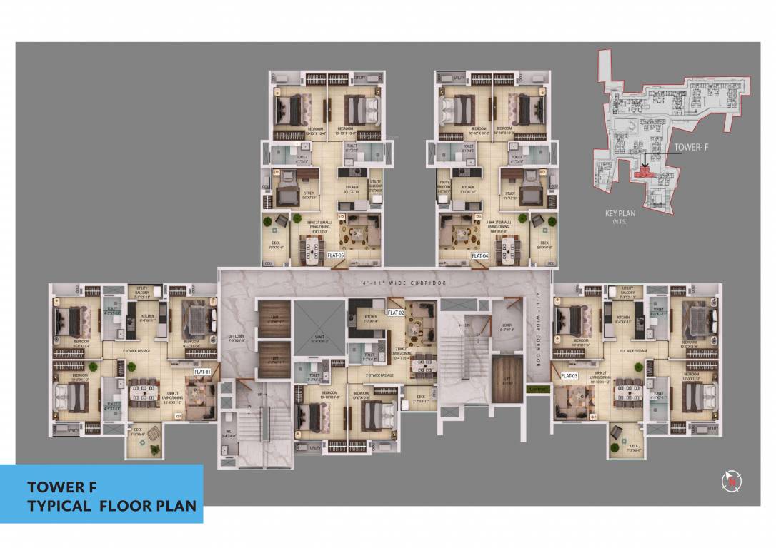  optima phase 2 Tower F Cluster Plan for Typical Floor