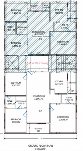 Main Block Cluster Plan for ground Floor bliss Main Block Cluster Plan for ground Floor