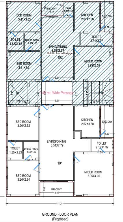  bliss Main Block Cluster Plan for ground Floor