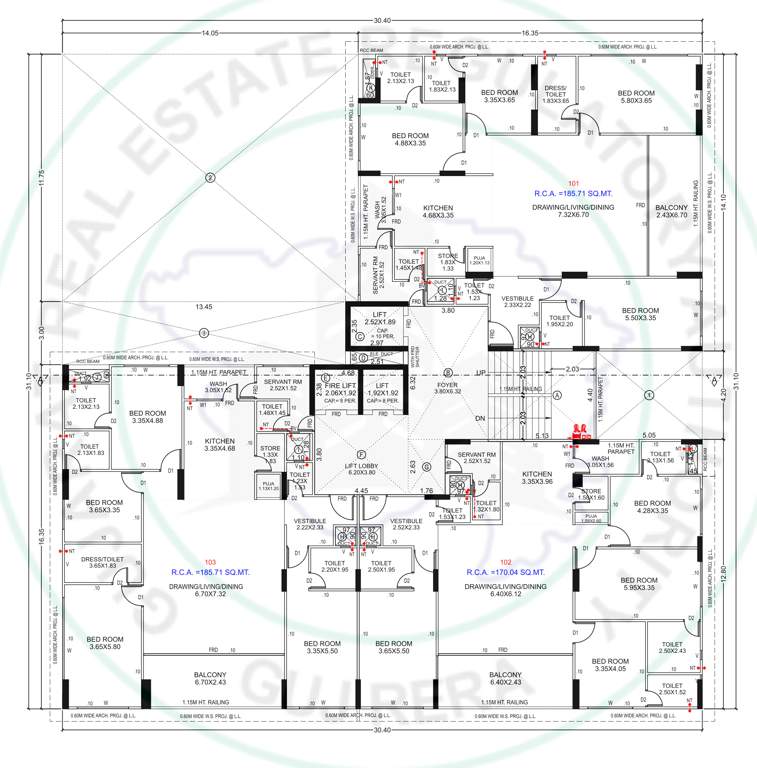  elysian Block A Cluster Plan for 1st Floor