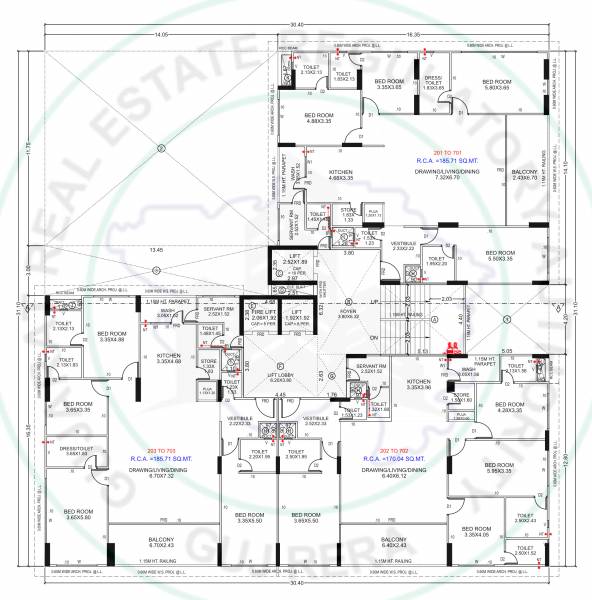 elysian Block A Cluster Plan from 2nd to 5th Floor