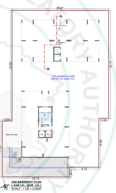  shree hari sky Tower A B Cluster Plan for basement 2 Floor