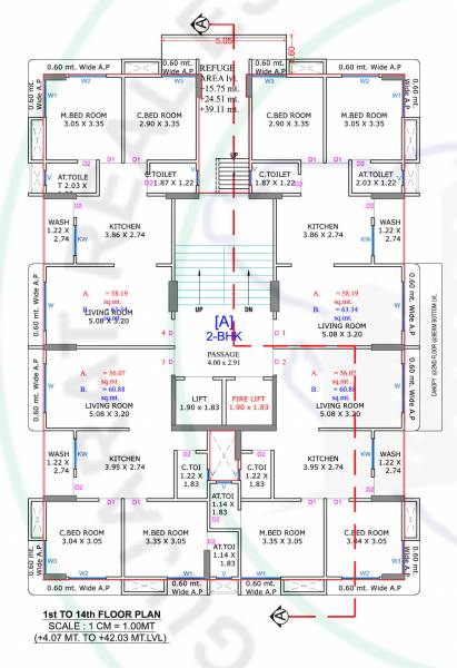Tower A Cluster Plan from 1st to 14th Floor shree-hari-sky Tower A Cluster Plan from 1st to 14th Floor
