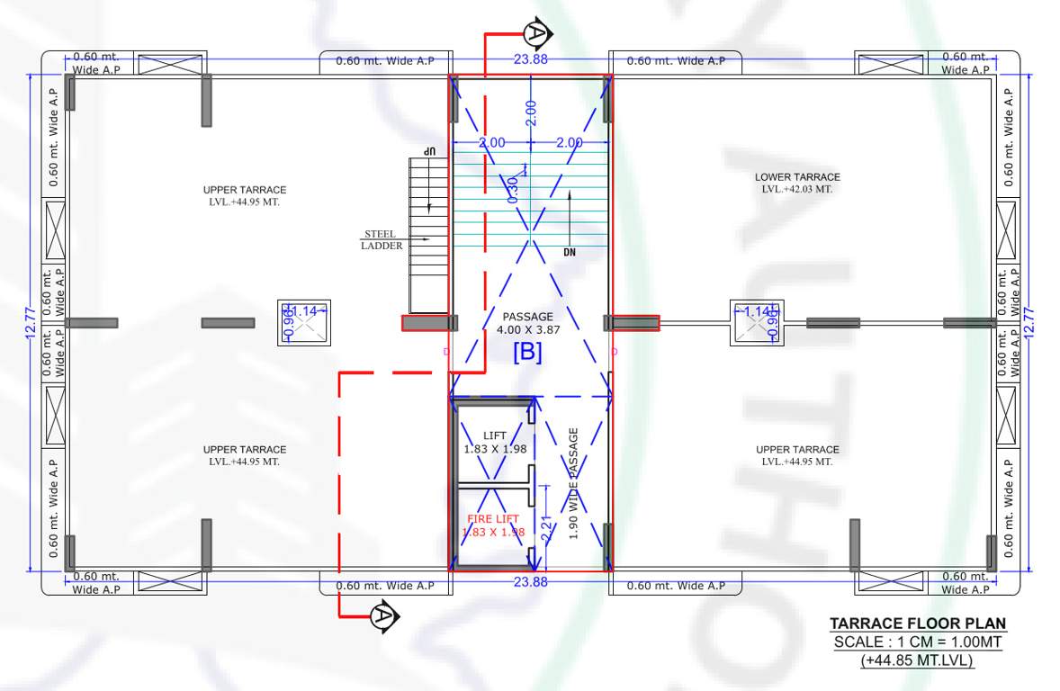  shree hari sky Tower B Cluster Plan for terrace Floor