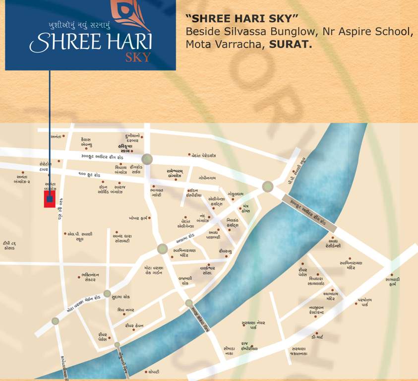  shree hari sky Location Plan
