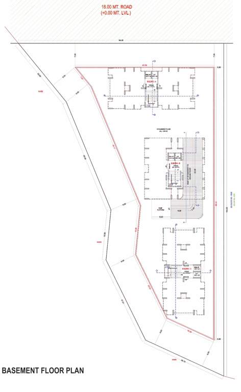  avenue Tower A B C Cluster Plan for basement  Floor