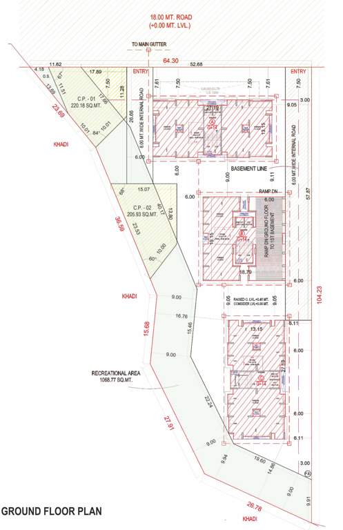  avenue Tower A B C Cluster Plan for ground Floor