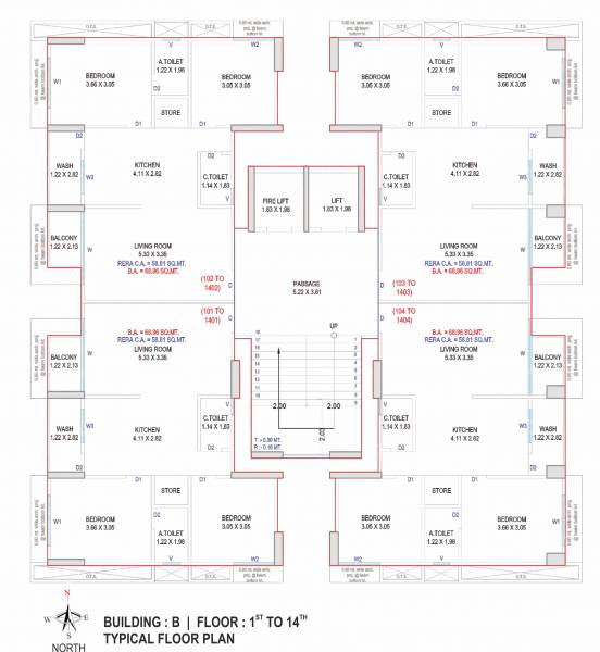 Tower B Cluster Plan for 14th Floor avenue Tower B Cluster Plan for 14th Floor