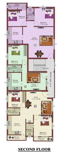  bharathi-homes Bharathi Homes Cluster Plan for 2nd Floor