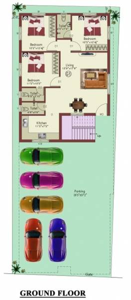  bharathi-homes Bharathi Homes Cluster Plan for ground Floor