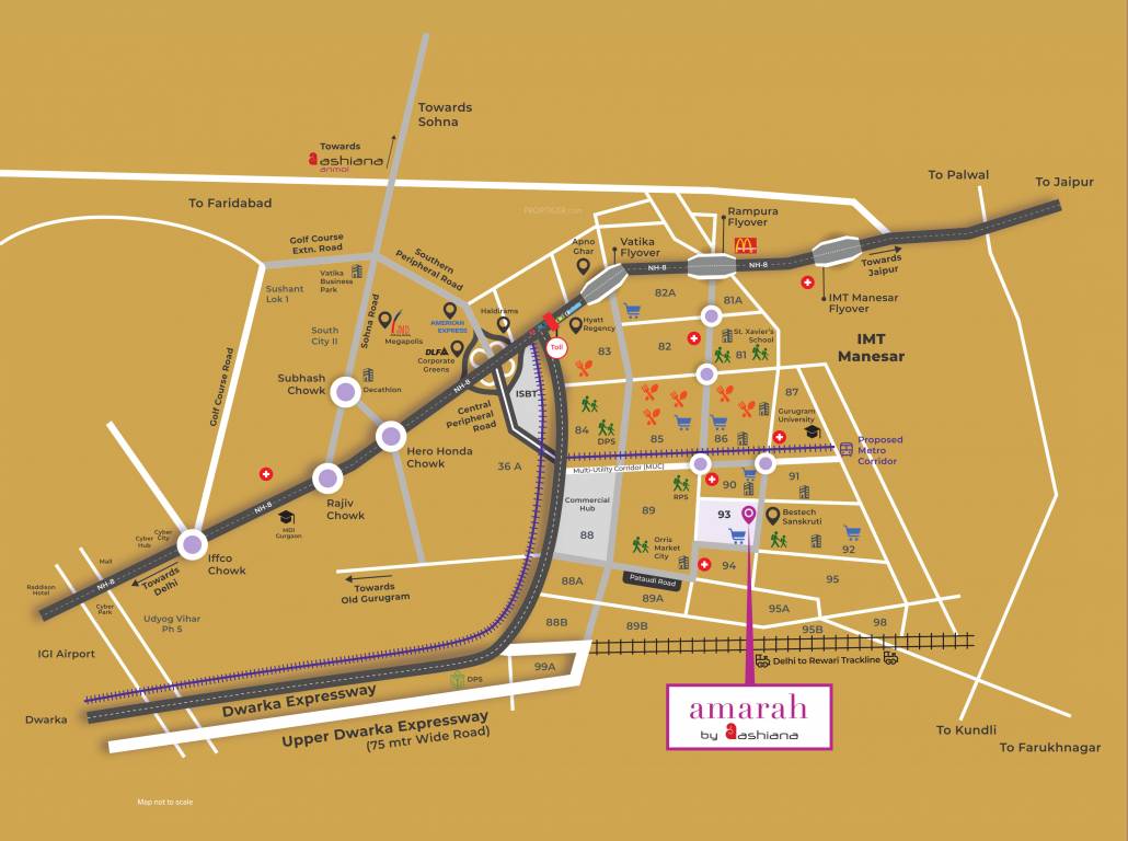 amarah by ashiana phase 5 Location Plan