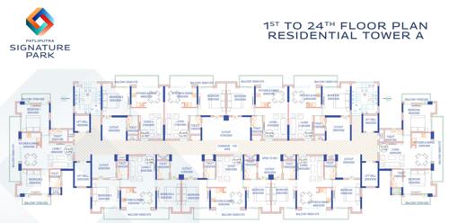 Tower A Cluster Plan From 1st To 24th Floor signature-park Tower A Cluster Plan From 1st To 24th Floor