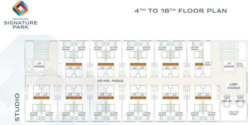 Tower A Cluster Plan From 4th To 18th Floor signature-park Tower A Cluster Plan From 4th To 18th Floor