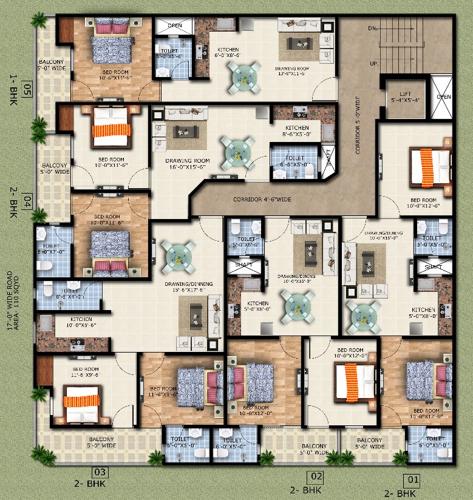  wisteria-phase-2 Tower C Cluster Plan from 1st to 5th Floor