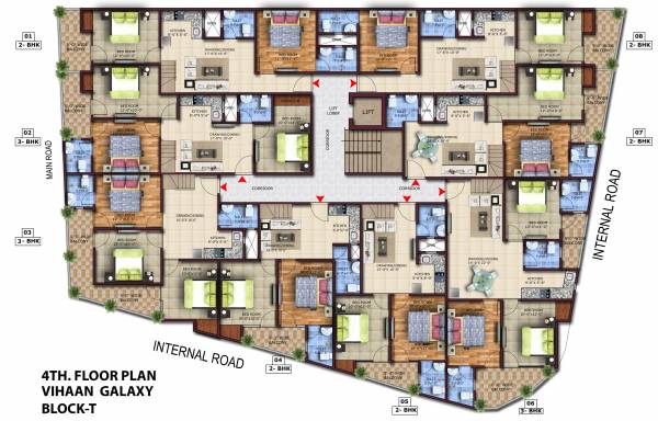 galaxy-tower-t Tower T Cluster Plan for 4th Floor