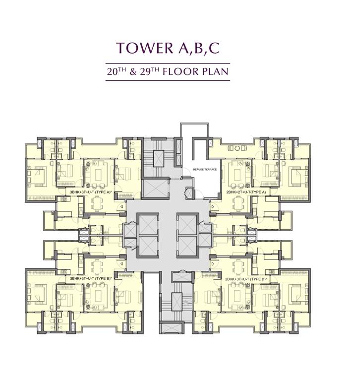  urban ascent Urban Ascent Tower A Cluster Plan from 20th to 29th Floor