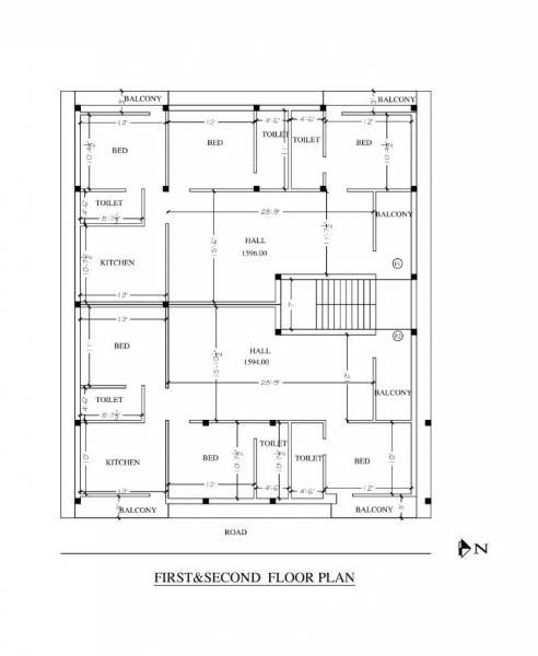  homes Homes Cluster Plan from 1st to 2nd Floor