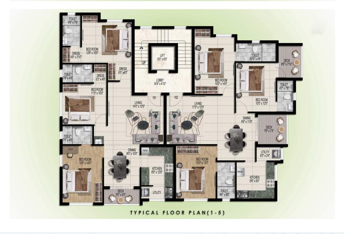  majestic Majestic Cluster Plan from 1st to 5th Floor