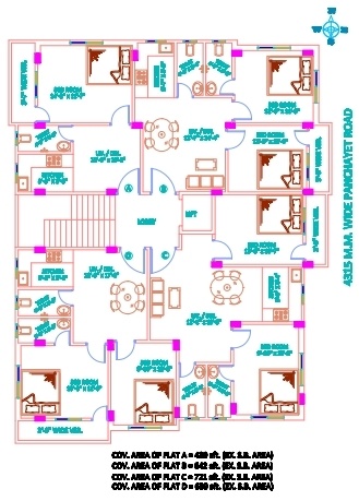  sagnik-apartment Sagnik Apartment Cluster Plan