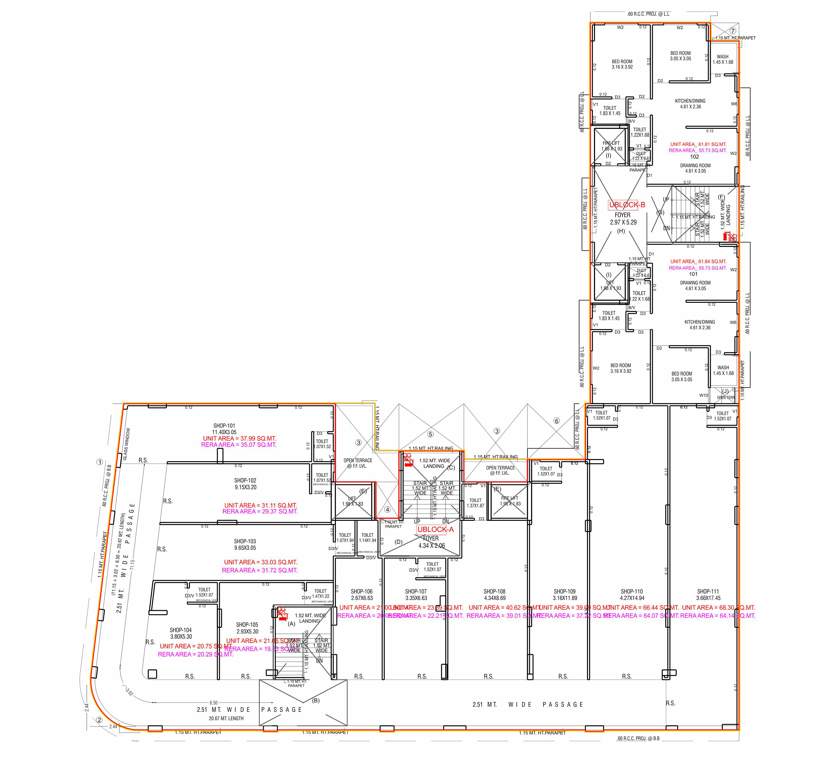  shagun antilia Block A,B Cluster Plan for 1st Floor