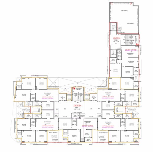  shagun-antilia Block A,B Cluster Plan for 7th Floor