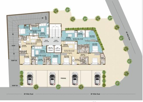  siddhi-homes Siddhi Homes Cluster Plan from 1st to 7th Floor