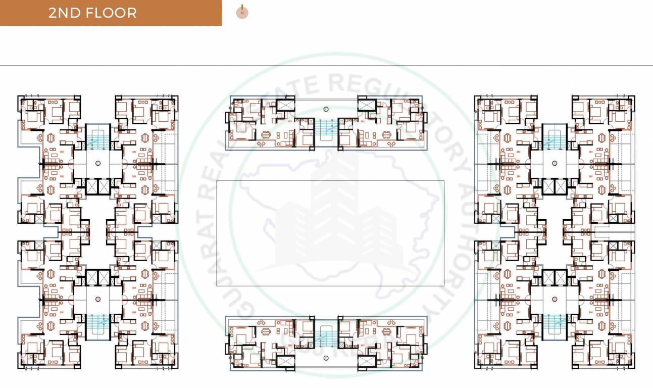  the aayansh Tower A B C D E Cluster Plan for 2nd Floor